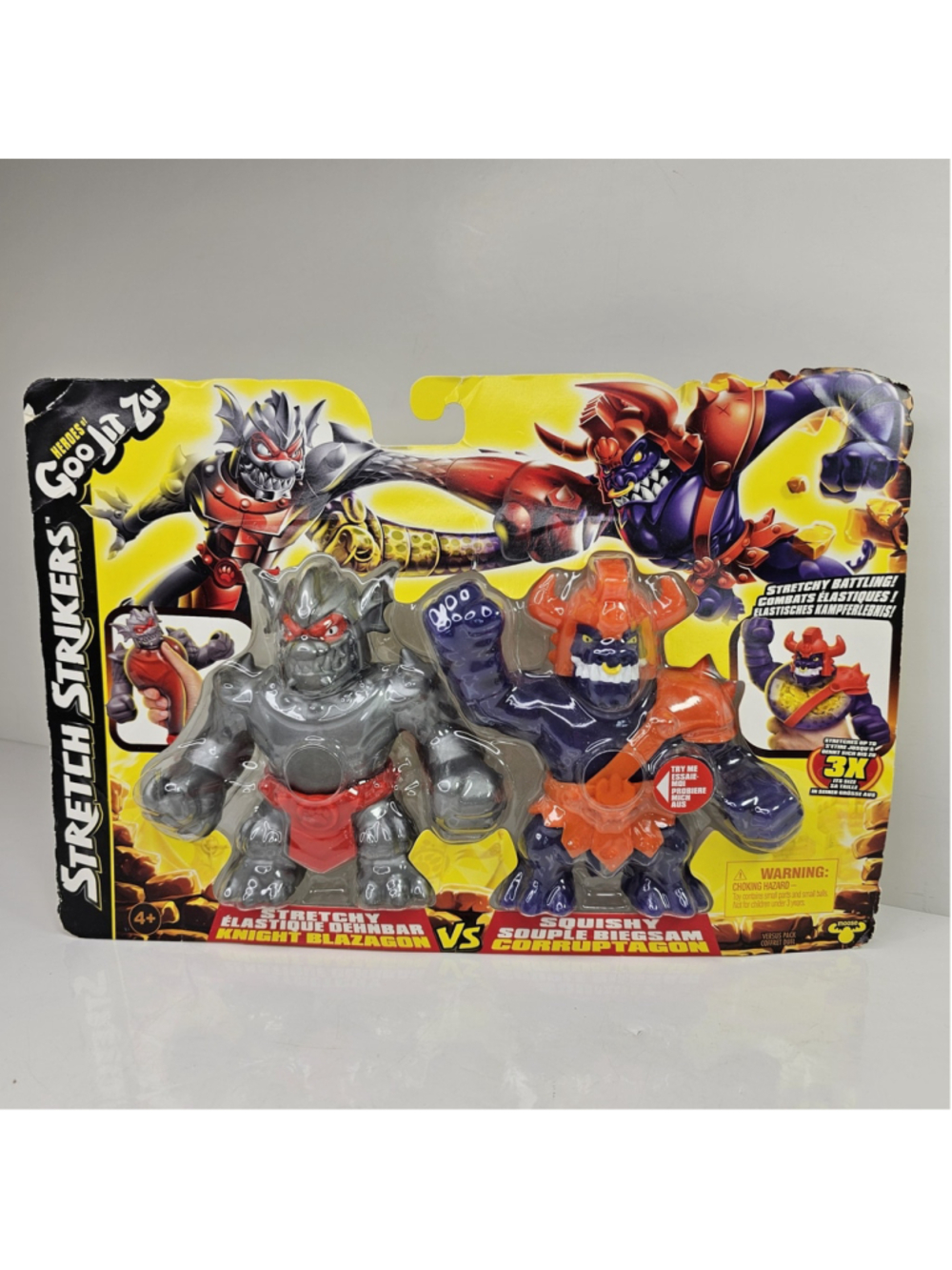 SEALED Goo Jit Zu Stretchy Knight Blazagon vs Squishy Corruptagon Box Damage